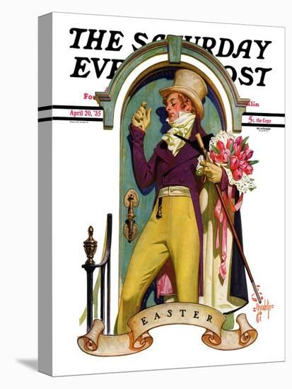 "Easter Bouquet," Saturday Evening Post Cover, April 20, 1935-Joseph Christian Leyendecker-Stretched Canvas