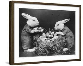 Easter Bunnies and Eggs-null-Framed Photographic Print