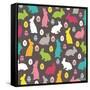 Easter Bunnies-Elizabeth Caldwell-Framed Stretched Canvas