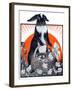 "Easter Bunny and Basket of Chicks,"April 4, 1925-Paul Bransom-Framed Giclee Print