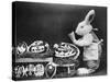 Easter Bunny and Eggs-null-Stretched Canvas