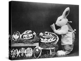 Easter Bunny and Eggs-null-Stretched Canvas