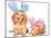 Easter Bunny Dachshunds Puppies-Hannamariah-Mounted Photographic Print