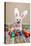 Easter Bunny Dog With Chocolate Easter Eggs-lovleah-Stretched Canvas