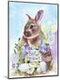 Easter Bunny Egg Hunt-Sheena Pike Art And Illustration-Mounted Giclee Print