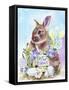 Easter Bunny Egg Hunt-Sheena Pike Art And Illustration-Framed Stretched Canvas