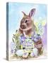 Easter Bunny Egg Hunt-Sheena Pike Art And Illustration-Stretched Canvas