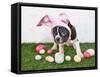 Easter Bunny Puppy-JStaley401-Framed Stretched Canvas