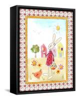 Easter Bunny with Egg-Effie Zafiropoulou-Framed Stretched Canvas