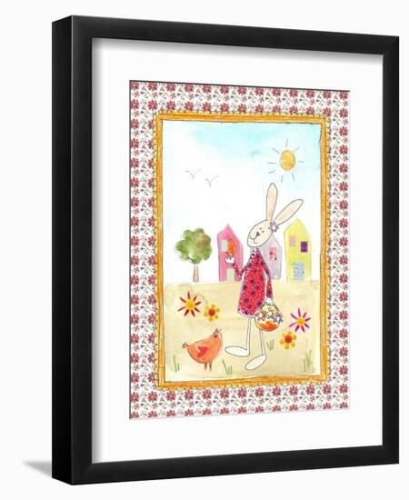 Easter Bunny with Egg-Effie Zafiropoulou-Framed Premium Giclee Print