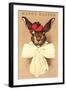 Easter Bunny with Hat and Big Bow-null-Framed Art Print