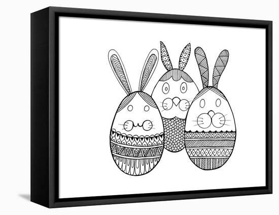 Easter Bunny-Neeti Goswami-Framed Stretched Canvas