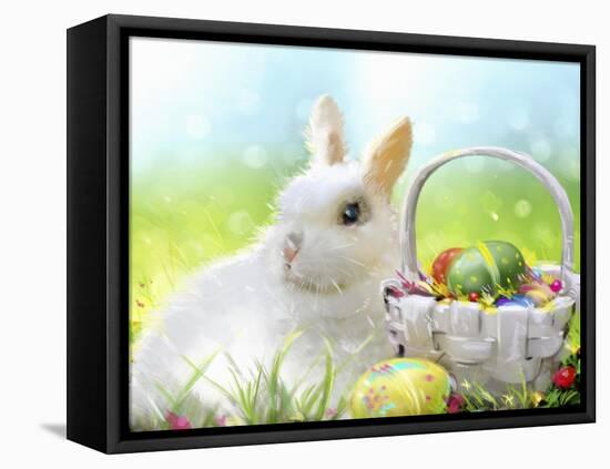Easter Bunny-Arnica Burnstone-Framed Stretched Canvas