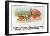 Easter Card Depicting an Egg-Shaped Carriage with Rabbits and Chickens, before 1914-null-Framed Giclee Print