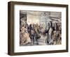 Easter Celebrations at the Court of Peter the Great (Pierre Le Grand) - Peinture De Elena Petrovna-Elena Petrovna Samokish-Sudkovskaya-Framed Giclee Print