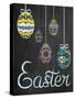 Easter Chalk Eggs-Lauren Gibbons-Stretched Canvas