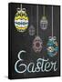 Easter Chalk Eggs-Lauren Gibbons-Framed Stretched Canvas