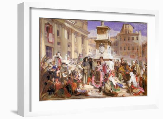 Easter Day at Rome-John Frederick Lewis-Framed Giclee Print