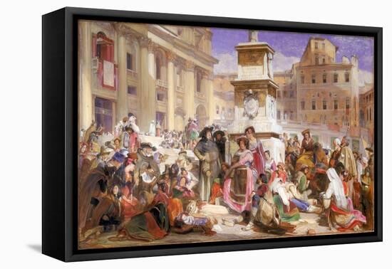 Easter Day at Rome-John Frederick Lewis-Framed Stretched Canvas