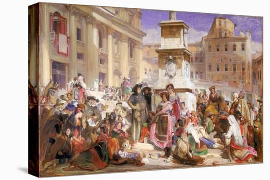 Easter Day at Rome-John Frederick Lewis-Stretched Canvas