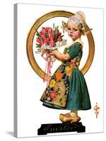 "Easter Dutch Girl,"April 3, 1926-Joseph Christian Leyendecker-Stretched Canvas