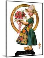 "Easter Dutch Girl,"April 3, 1926-Joseph Christian Leyendecker-Mounted Giclee Print