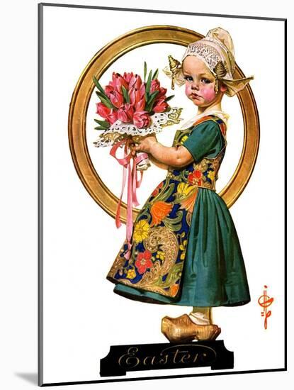 "Easter Dutch Girl,"April 3, 1926-Joseph Christian Leyendecker-Mounted Giclee Print