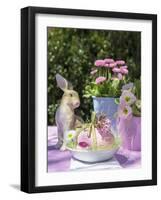 Easter Egg and Easter Bunny on Garden Table-C. Nidhoff-Lang-Framed Photographic Print