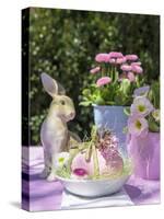 Easter Egg and Easter Bunny on Garden Table-C. Nidhoff-Lang-Stretched Canvas