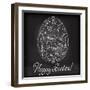 Easter Egg Drawn by Hand-Baksiabat-Framed Art Print