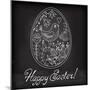 Easter Egg Drawn by Hand-Baksiabat-Mounted Art Print