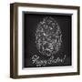 Easter Egg Drawn by Hand-Baksiabat-Framed Art Print