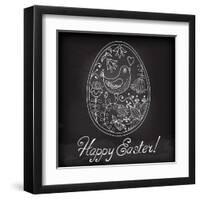 Easter Egg Drawn by Hand-Baksiabat-Framed Art Print