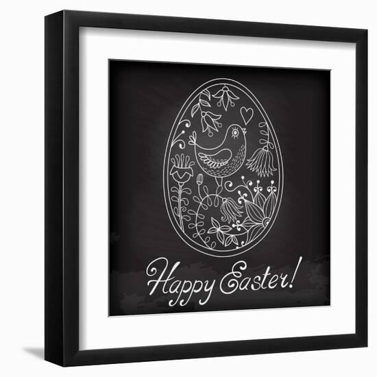 Easter Egg Drawn by Hand-Baksiabat-Framed Art Print