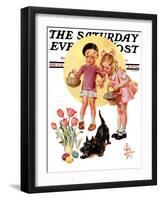 "Easter Egg Hunt," Saturday Evening Post Cover, April 15, 1933-Joseph Christian Leyendecker-Framed Premium Giclee Print