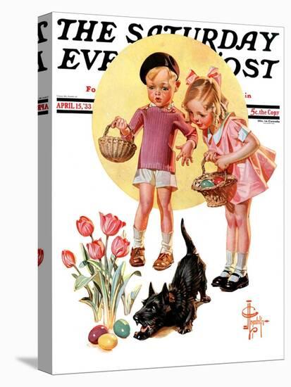 "Easter Egg Hunt," Saturday Evening Post Cover, April 15, 1933-Joseph Christian Leyendecker-Stretched Canvas