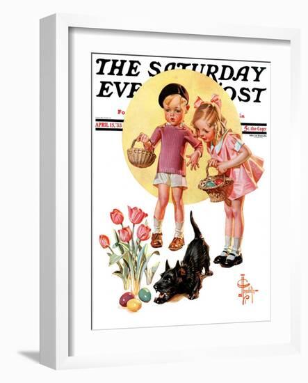 "Easter Egg Hunt," Saturday Evening Post Cover, April 15, 1933-Joseph Christian Leyendecker-Framed Giclee Print