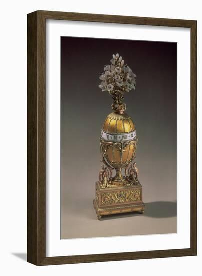 Easter Egg in the Form of a Vase Containing Flowers, 1899 (Metal & Enamel)-Carl Faberge-Framed Giclee Print