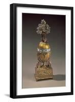 Easter Egg in the Form of a Vase Containing Flowers, 1899 (Metal & Enamel)-Carl Faberge-Framed Giclee Print