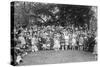 Easter Egg Rolling Children Pose on the White House Lawn-null-Stretched Canvas