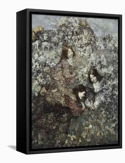 Easter Eggs, 1933-Edward Atkinson Hornel-Framed Stretched Canvas