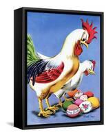 "Easter Eggs and Chickens," April 24, 1943-Ken Stuart-Framed Stretched Canvas