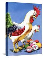 "Easter Eggs and Chickens," April 24, 1943-Ken Stuart-Stretched Canvas