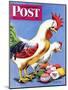 "Easter Eggs and Chickens," Saturday Evening Post Cover, April 24, 1943-Ken Stuart-Mounted Premium Giclee Print