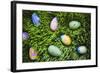 Easter Eggs on Grass-Tim Pannell-Framed Photographic Print