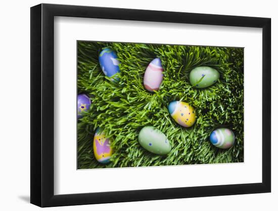 Easter Eggs on Grass-Tim Pannell-Framed Photographic Print