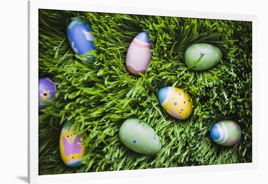 Easter Eggs on Grass-Tim Pannell-Framed Photographic Print