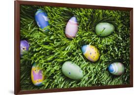 Easter Eggs on Grass-Tim Pannell-Framed Photographic Print