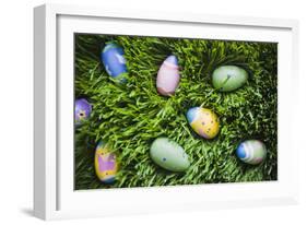 Easter Eggs on Grass-Tim Pannell-Framed Photographic Print