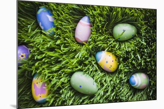 Easter Eggs on Grass-Tim Pannell-Mounted Photographic Print